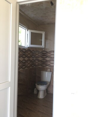 Shower, soap, toilet paper - Panorama view apartment with sea view in the middle of nature. (Batumi)