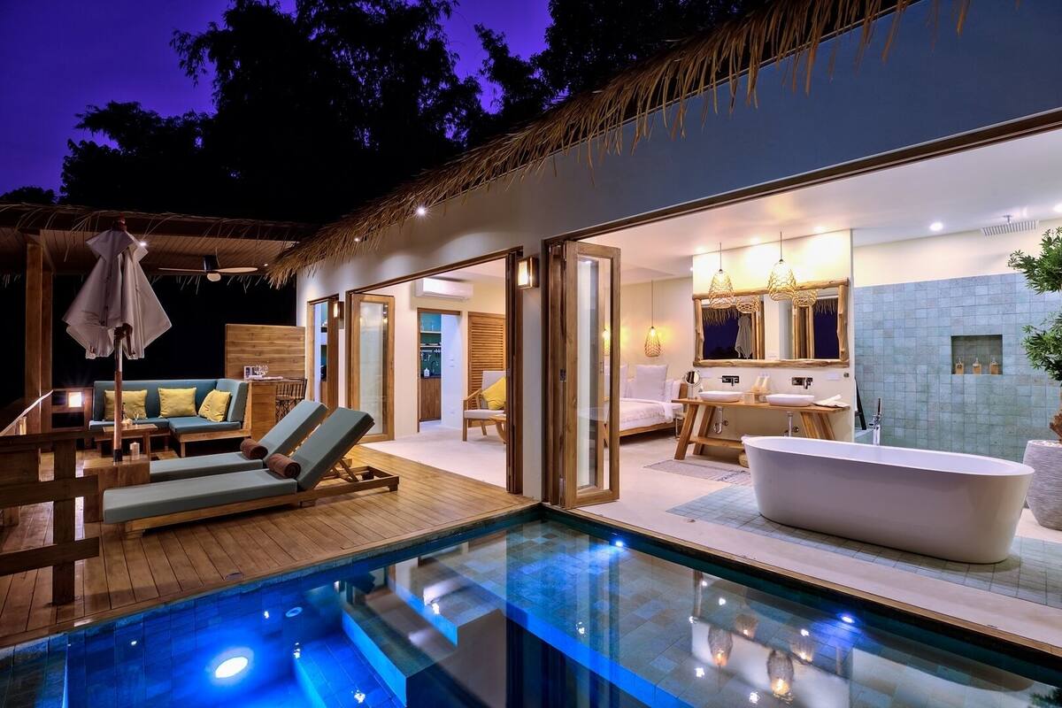 1-Bedroom with Private Pool | 숙박 시설 정면 - 저녁/밤