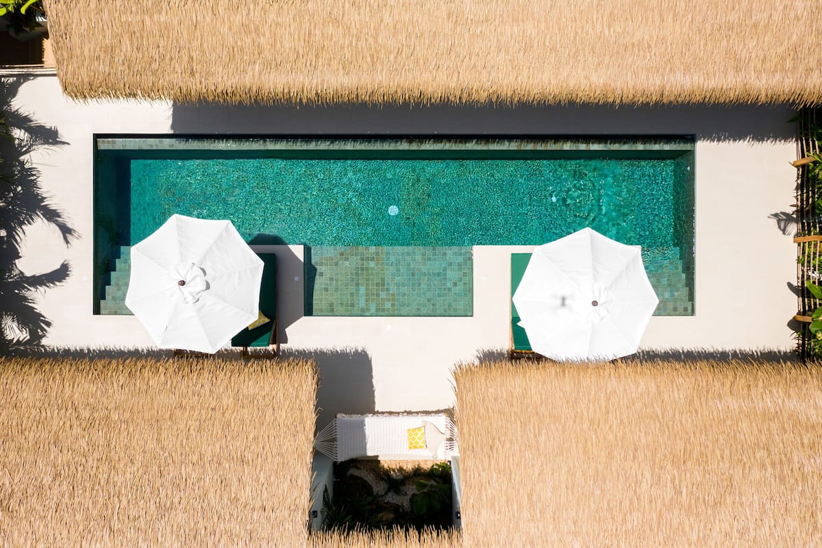 Villa Luxury, 2 camere da letto, piscina privata, vista mare parziale | Terrazza/patio