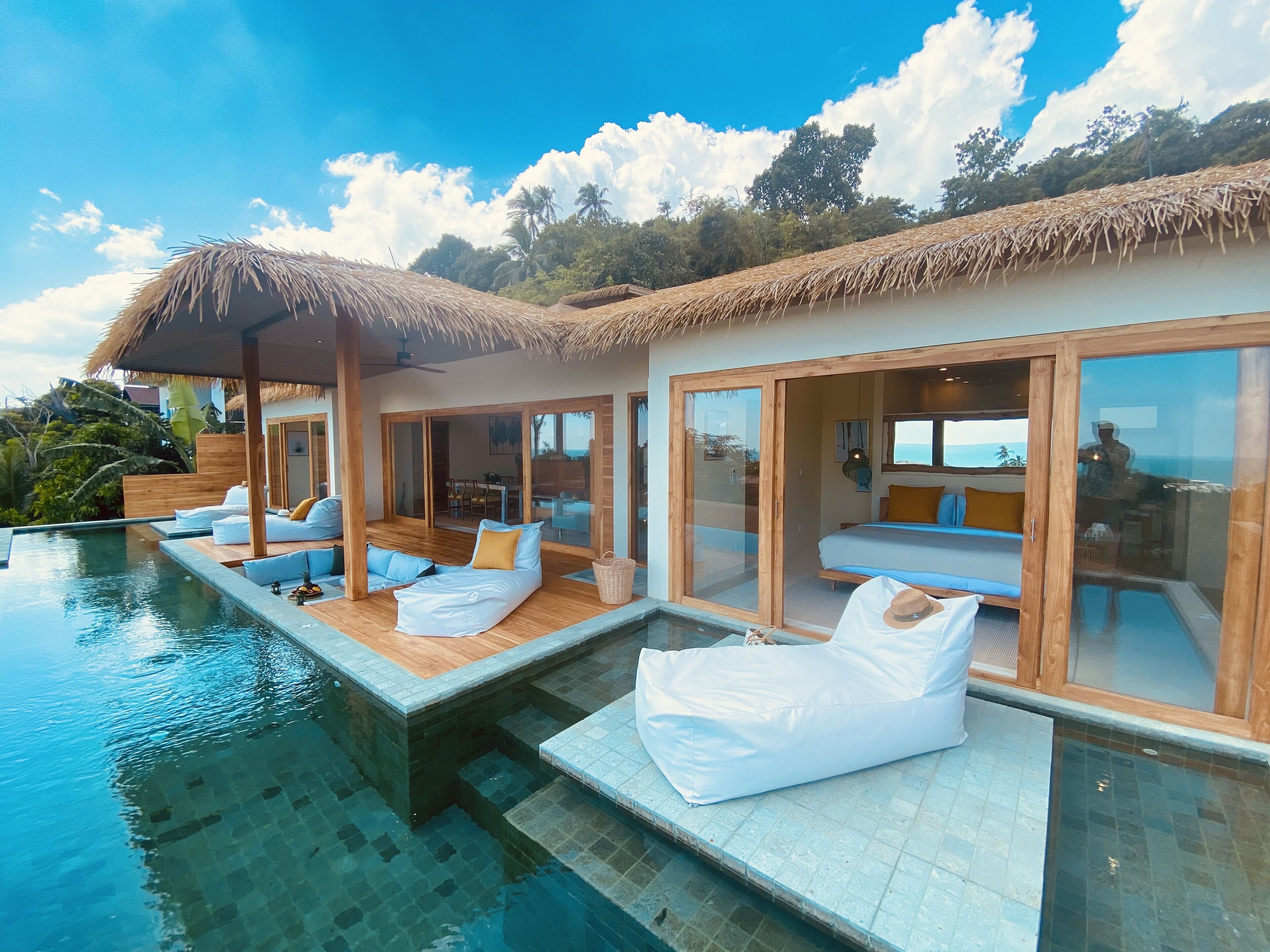 Vila Mewah, kolam renang pribadi, pemandangan samudra | Pemandangan dari kamar