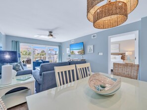 Smart TV, DVD player, books