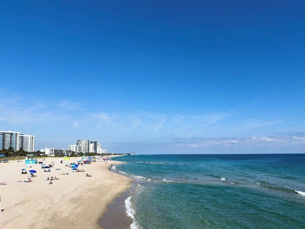 Sun-loungers, beach towels