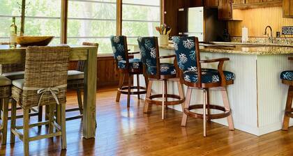 Romantic beach home with golf cart Remodeled Coastal charm