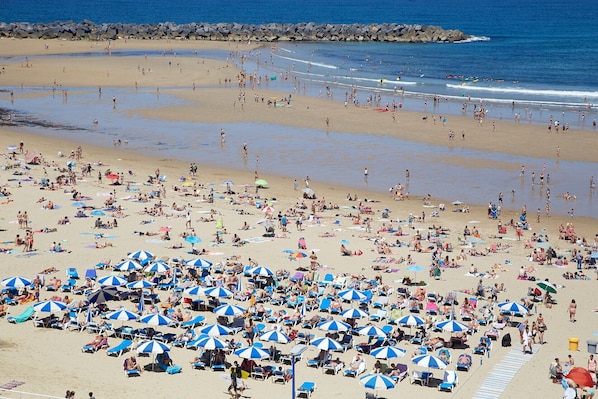 Vlak bij het strand