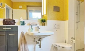 Shower, hair dryer