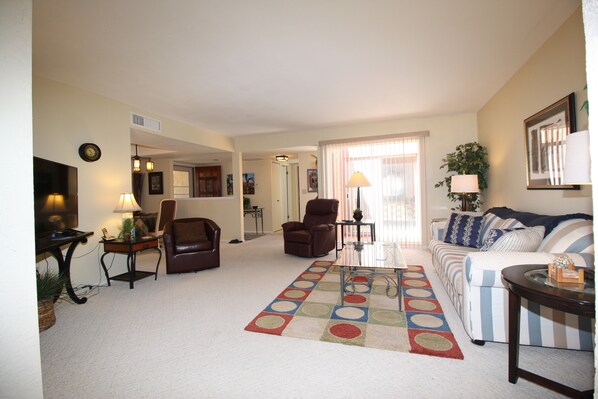 TV, DVD player, books, printers