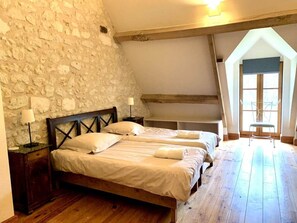 10 bedrooms, in-room safe, desk, iron/ironing board - Château Bizard, 19 p, pool, near castles (Monthou-sur-Cher)