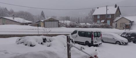 Residents can enjoy a serene winter scene from the comfort of their home.