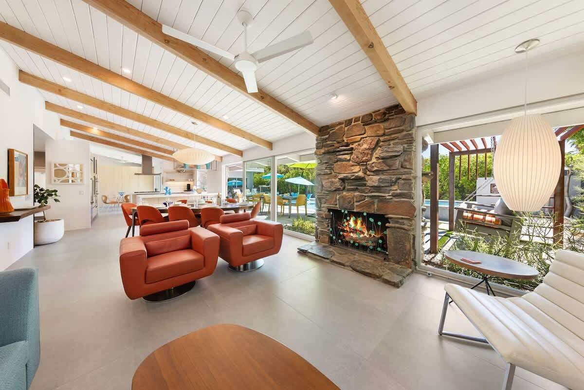 TV, fireplace, ping pong, printers