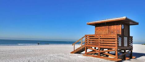Sun-loungers, beach towels