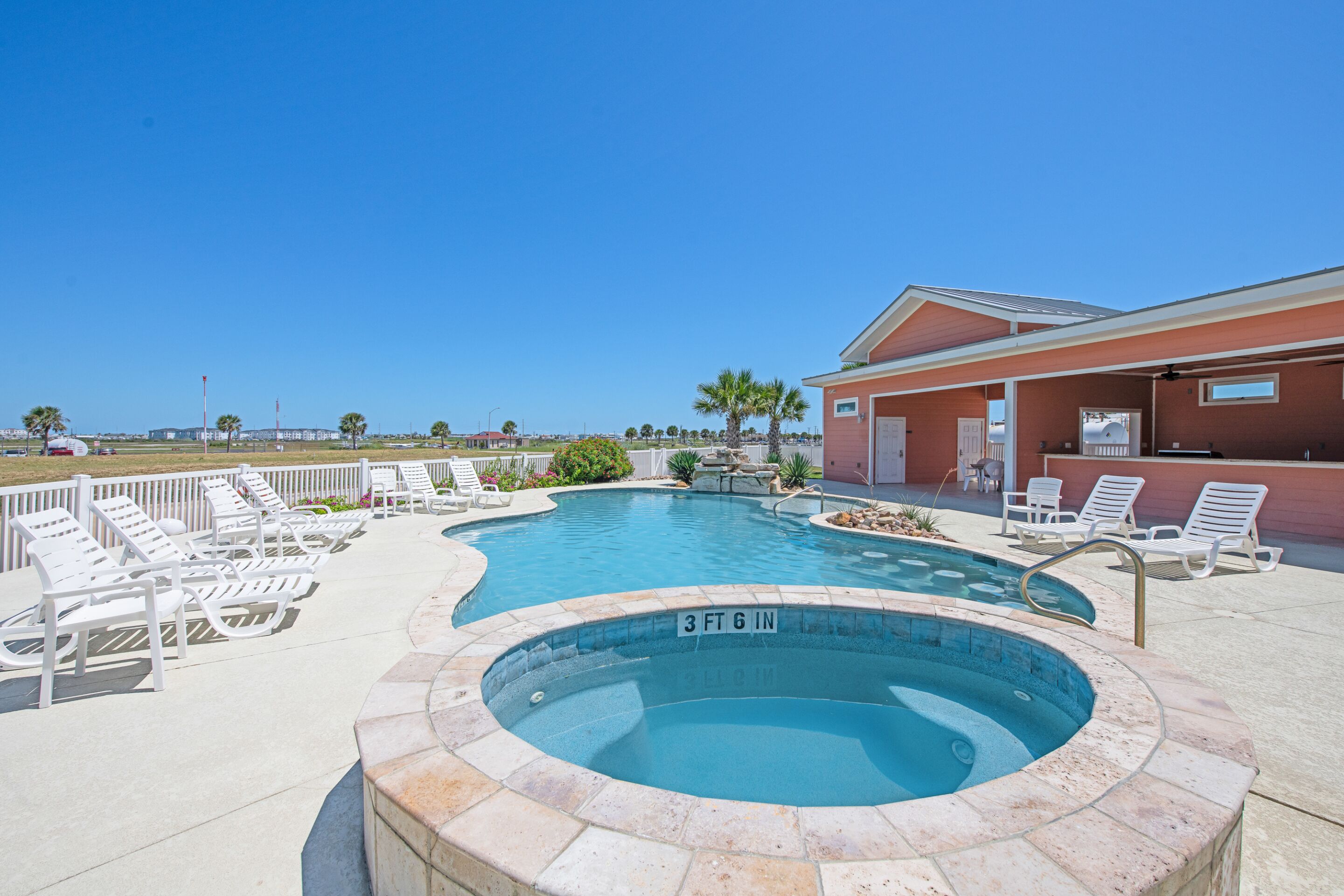 A heated pool