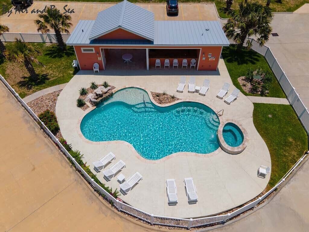 A heated pool
