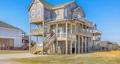 Oceanview, Rodanthe-Lyhyt kävelymatka rannalle! Uima-allas, poreallas, riistamatka, koiraystävällinen