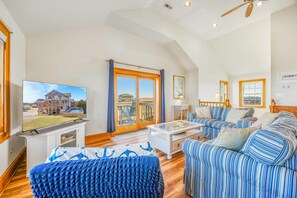 TV, DVD player, stereo