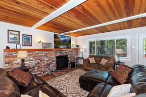 TV, fireplace, DVD player, table football