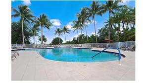 A heated pool, a lap pool