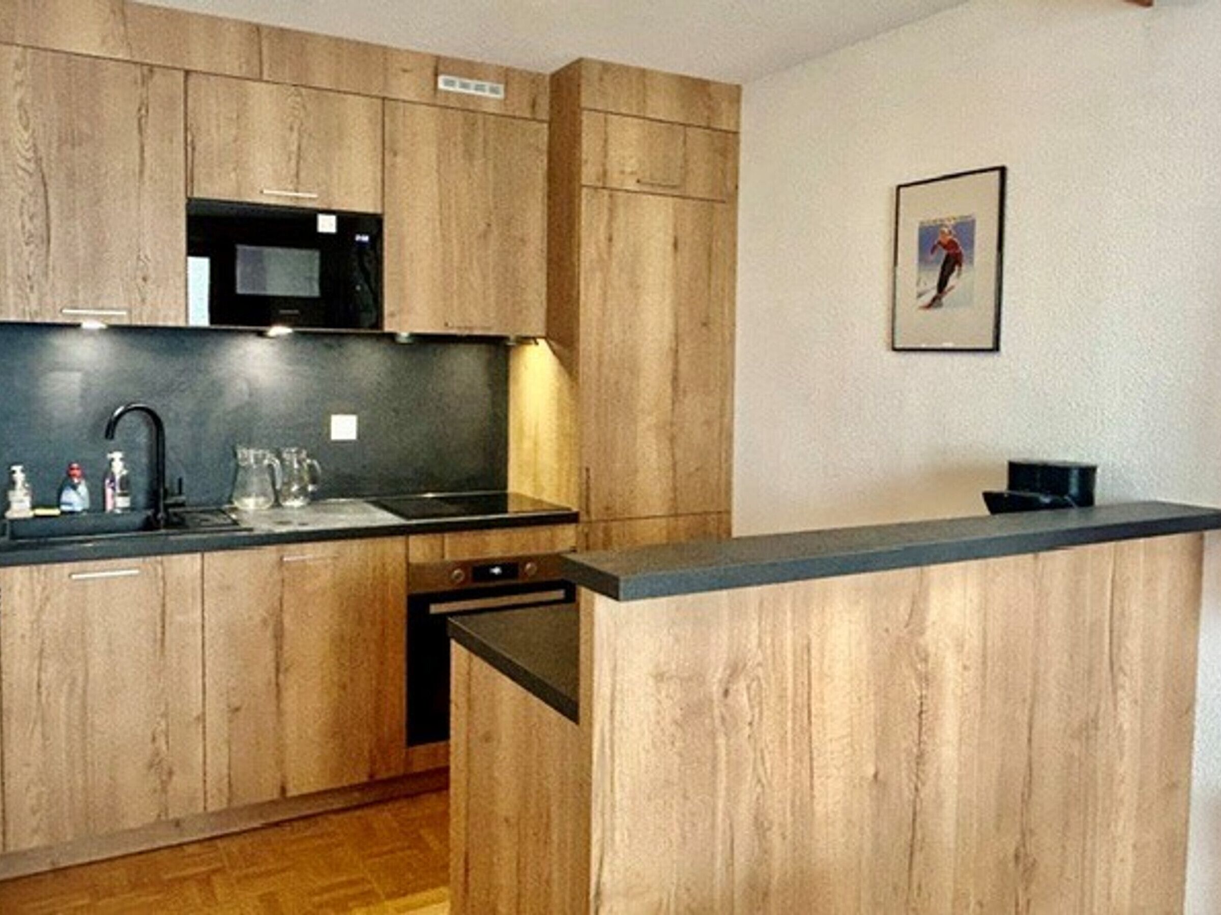 Fridge, microwave, dishwasher