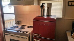 Fridge, microwave, oven, stovetop - Honey Bear Cabin (Ruidoso)