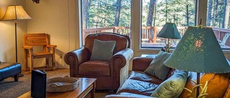 Televisión, chimenea, oficina