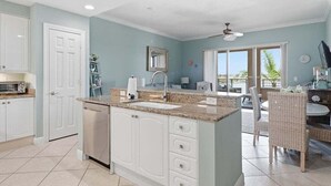 Coffee/tea maker, fridge, microwave, oven - Waterfront 2BR/2BA Marco Island condo with pool, WiFi and kitchen. (Marco Island)