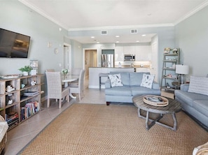 TV - Waterfront 2BR/2BA Marco Island condo with pool, WiFi and kitchen. (Marco Island)