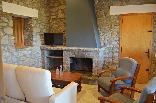 Televisión, chimenea y tenis de mesa 