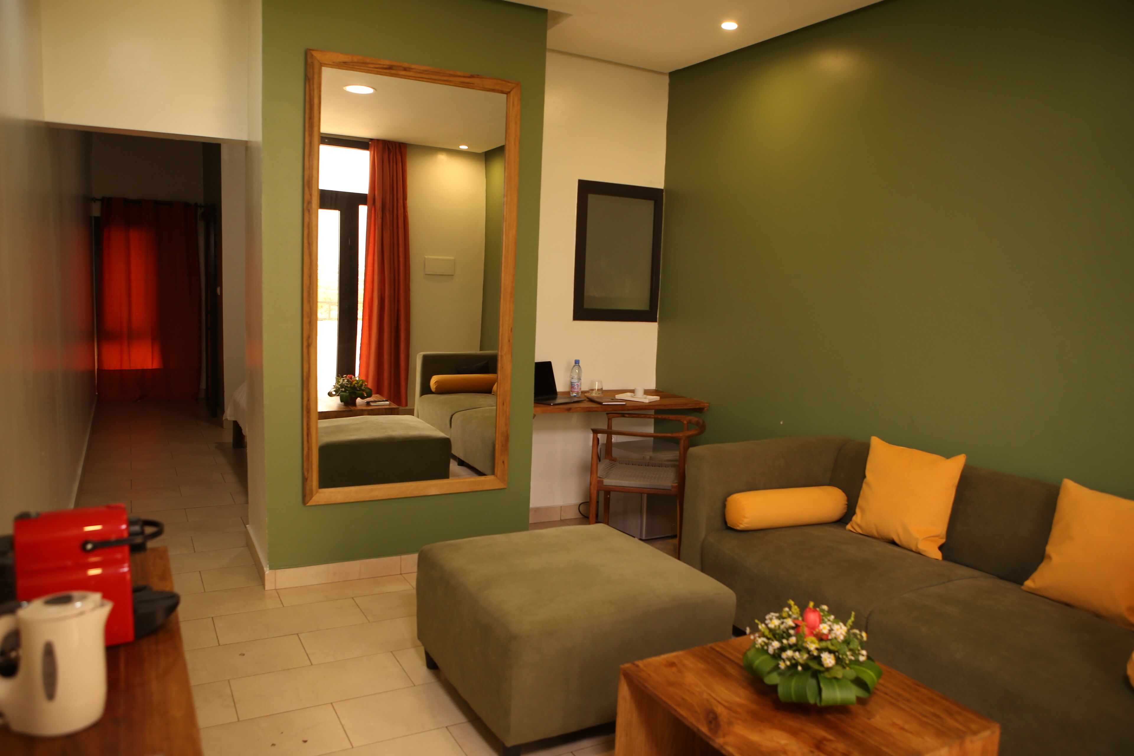 standard suite | living area | 32-inch flat-screen tv with satellite channels, tv