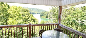 Lakeside Lookout has superb views of Norris Lake, a loft, and its own dock!