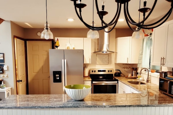 Kühlschrank, Mikrowelle, Herdplatte, Geschirrspüler