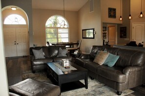 Smart TV, DVD player, books, music library