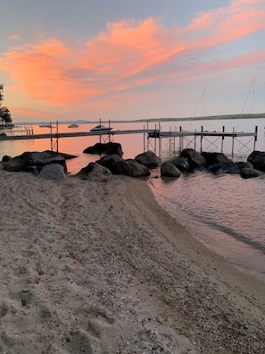 The beach, facing north.