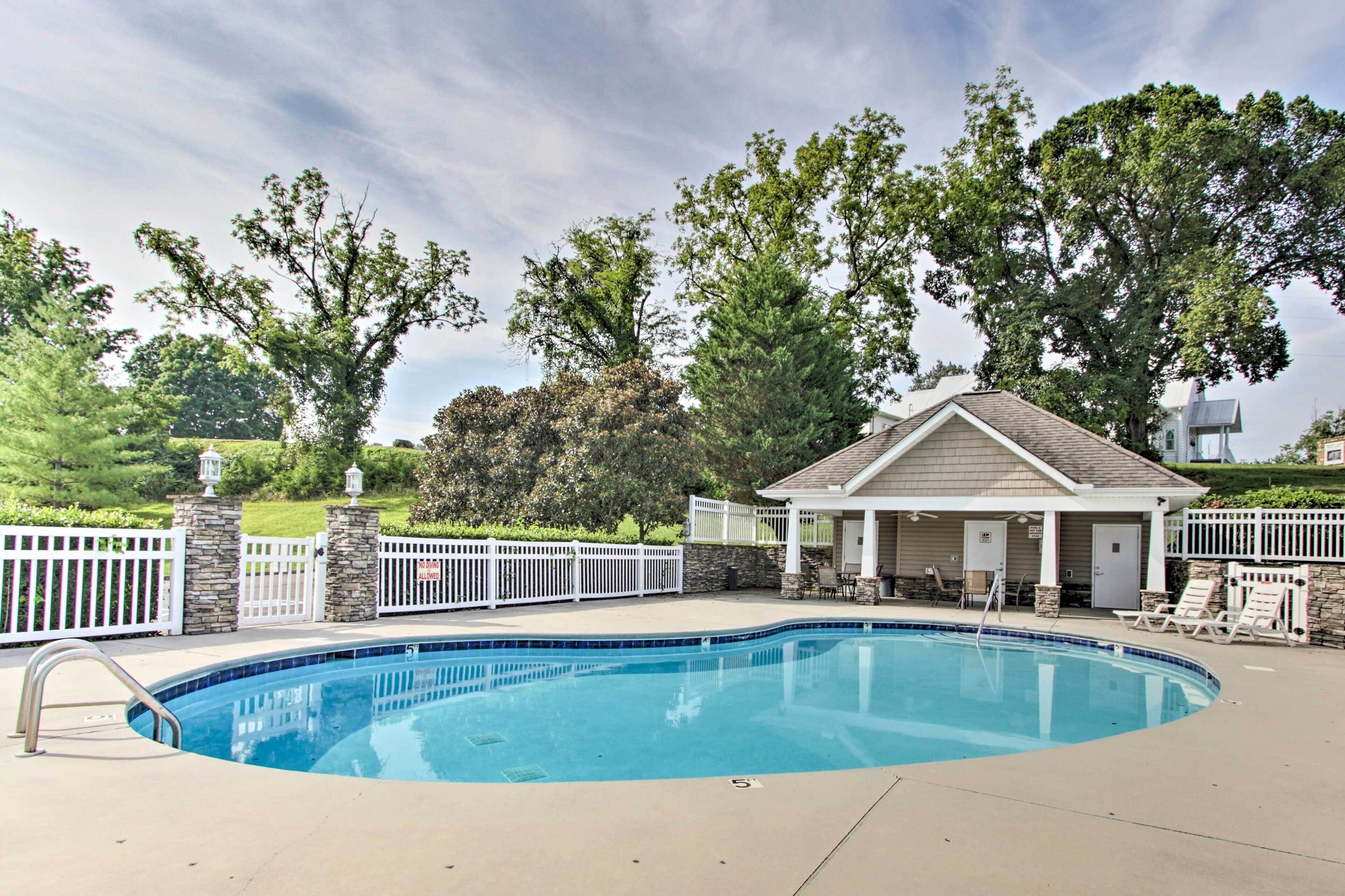 A heated pool