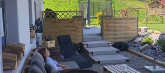 Vacation farmhouse New Style the chalet on northern Lake Constance with a barrel sauna