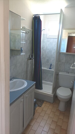 Shower, hair dryer