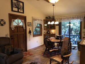 TV, DVD player, books