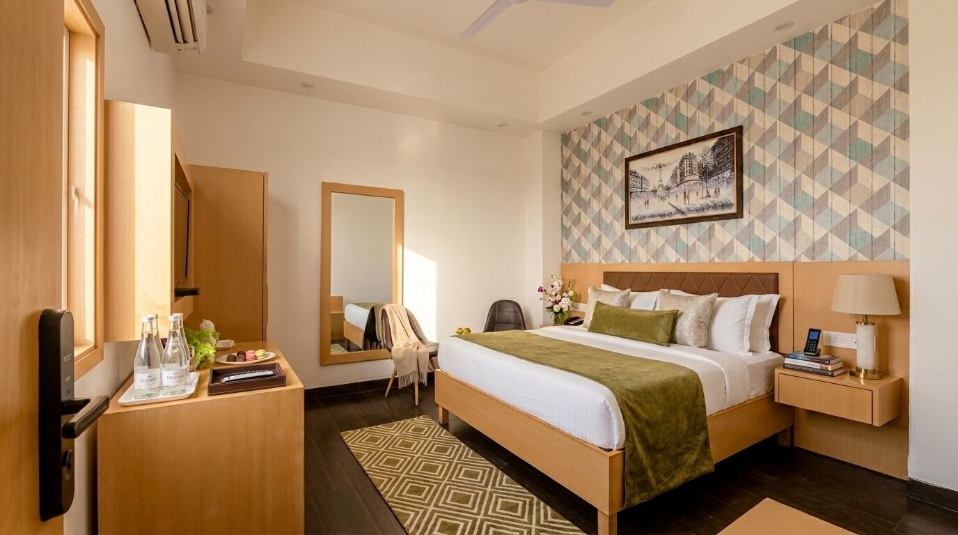 Habitación clásica | Ropa de cama de alta calidad y edredones de plumas
