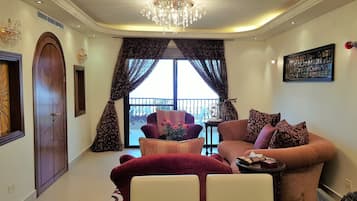 50-inch LCD TV with satellite channels, TV, Netflix