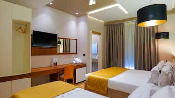 Premium bedding, memory foam beds, in-room safe, desk