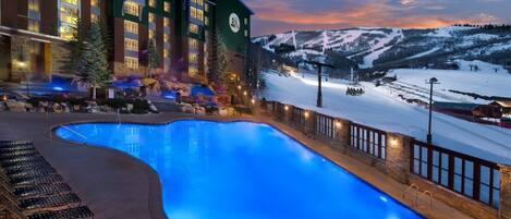 Outdoor pool, a heated pool