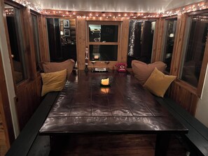 Dining - Pet Friendly Quiet Cabin with Privacy, Hot Tub, and Backcountry Access.  (Ketchum)