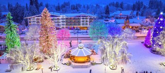 Familiecabine met bubbelbad, privézwembad, WiFi, kabel-tv en ruimte voor iedereen