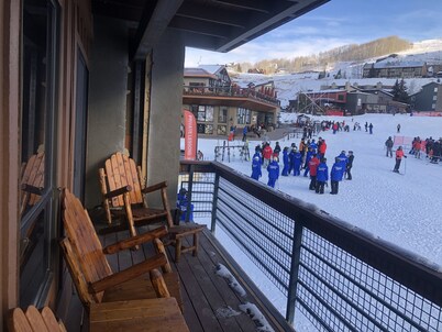 A True Ski-In/Ski-Out Location.  Steps to slopes...hard to get any closer!