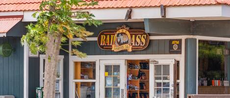 Have a coffee to go at the nearby Badass coffee shop