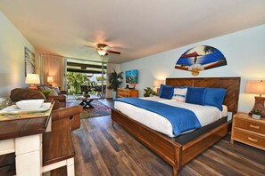 Tabla de planchar con plancha, wifi gratis y ropa de cama
