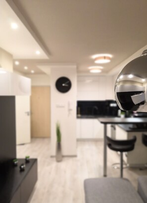 Apartment, 1 Bedroom | Living room | Smart TV, DVD player - Apartment Holdings Považská (Kosice)