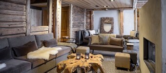 Öko-Design-Chalet mit Blick auf den Mont Blanc und das Nordische Bad (15 Personen)