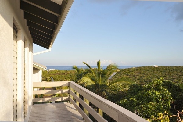 Balcony overlooking beautiful foliage and views to the ocean