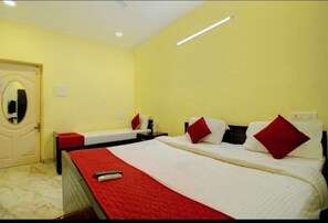 Hypo-allergenic bedding, desk, soundproofing, rollaway beds