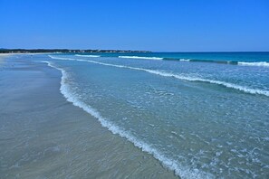 Utsikt mot strand/hav