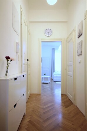 Comfort Apartment (#44-413) | Living area | 80-cm LCD TV with cable channels, TV - City Castle Aparthotel (Prague)